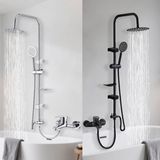 Badewannen-Duschanlage mit Regenbrause und Handdusche – Verstellbares Komplettset in eleganter Ausführung