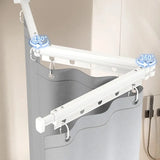 AquaFold Faltbares Duschvorhang-Set