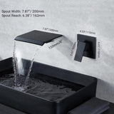 Waterval Wastafelkraan – Dubbele Handvatten | Chroom & Mat Zwart | 2-Gats Wand- of Tafelmontage