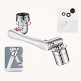 Wasserhahn-Verlängerung mit Rundum-Schwenkfunktion – Effizienter Strahlregler für Küche und Bad (22/24 mm Anschluss)