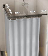 AquaFold Faltbares Duschvorhang-Set
