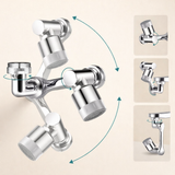 Wasserhahn-Verlängerung mit Rundum-Schwenkfunktion – Effizienter Strahlregler für Küche und Bad (22/24 mm Anschluss)