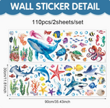 OceanDream Unterwasser Wandtattoos – Kinderfreundliche Wandaufkleber