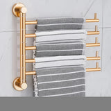 Klappbarer Luxus-Handtuchhalter | Aluminiumlegierung | 35–40 cm | Gold & Messing