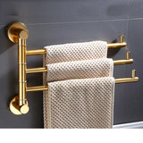 Klappbarer Luxus-Handtuchhalter | Aluminiumlegierung | 35–40 cm | Gold & Messing