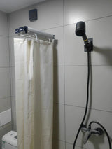 AquaFold Faltbares Duschvorhang-Set