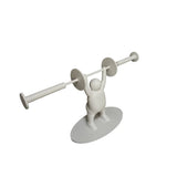 Grappige Gewichtheffer Toiletrolhouder – 3D Geprint | Staand Model | Grijs/Wit/Zwart
