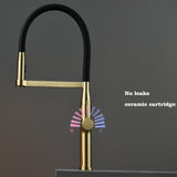 Aurivon Elegance Ausziehbare Küchenarmatur aus Messing