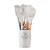 GourmetPro – 12-teiliges Premium Kochutensilien-Set aus Silikon & Holz
