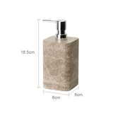 MarmoImperial Luxus Badaccessoire-Set aus Naturmarmor – 7-teiliges Premium Badezimmer-Set in Emperador Light Optik