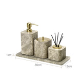 NaturaLux Marmor-Badset – 7-teiliges Luxus-Set aus edlem Naturstein