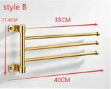 BadMeister Doppelhandtuchhalter | Aluminium & Holz | <50 cm | Mit Haken