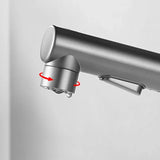 Moderne Waschbeckenarmatur mit herausziehbarem Brauseauslauf und Mischfunktion