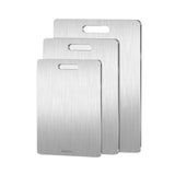 KüchenSchild Edelstahl-Schneidplatte – Beidseitiges Schneidebrett aus 316-Edelstahl | Hygienische Schneidunterlage | Hitzebeständig & Langlebig