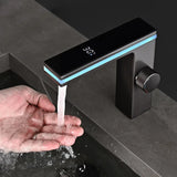 AquaElite LED-Waschtischmischer – Intelligente Messingarmatur mit Digitaler Temperaturanzeige