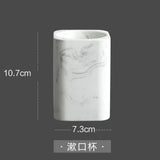 4-teiliges Badzubehör-Set „Marmorglanz Eleganz“