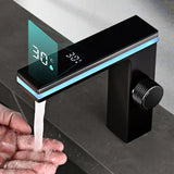 AquaElite LED-Waschtischmischer – Intelligente Messingarmatur mit Digitaler Temperaturanzeige
