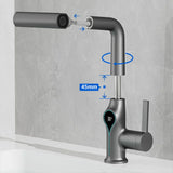 ThermaFall Luxus-Waschtischarmatur mit Temperaturanzeige