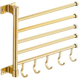 BadMeister Doppelhandtuchhalter | Aluminium & Holz | <50 cm | Mit Haken
